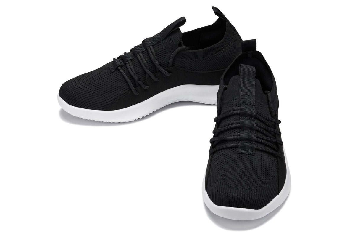 CALTO Q132 2.4-Inch Taller Black/White Sole Ultra-Lightweight Sneakers