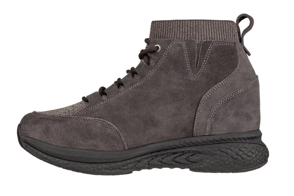 CALTO S23203 3-Inch Taller Dark Brown Sneakers