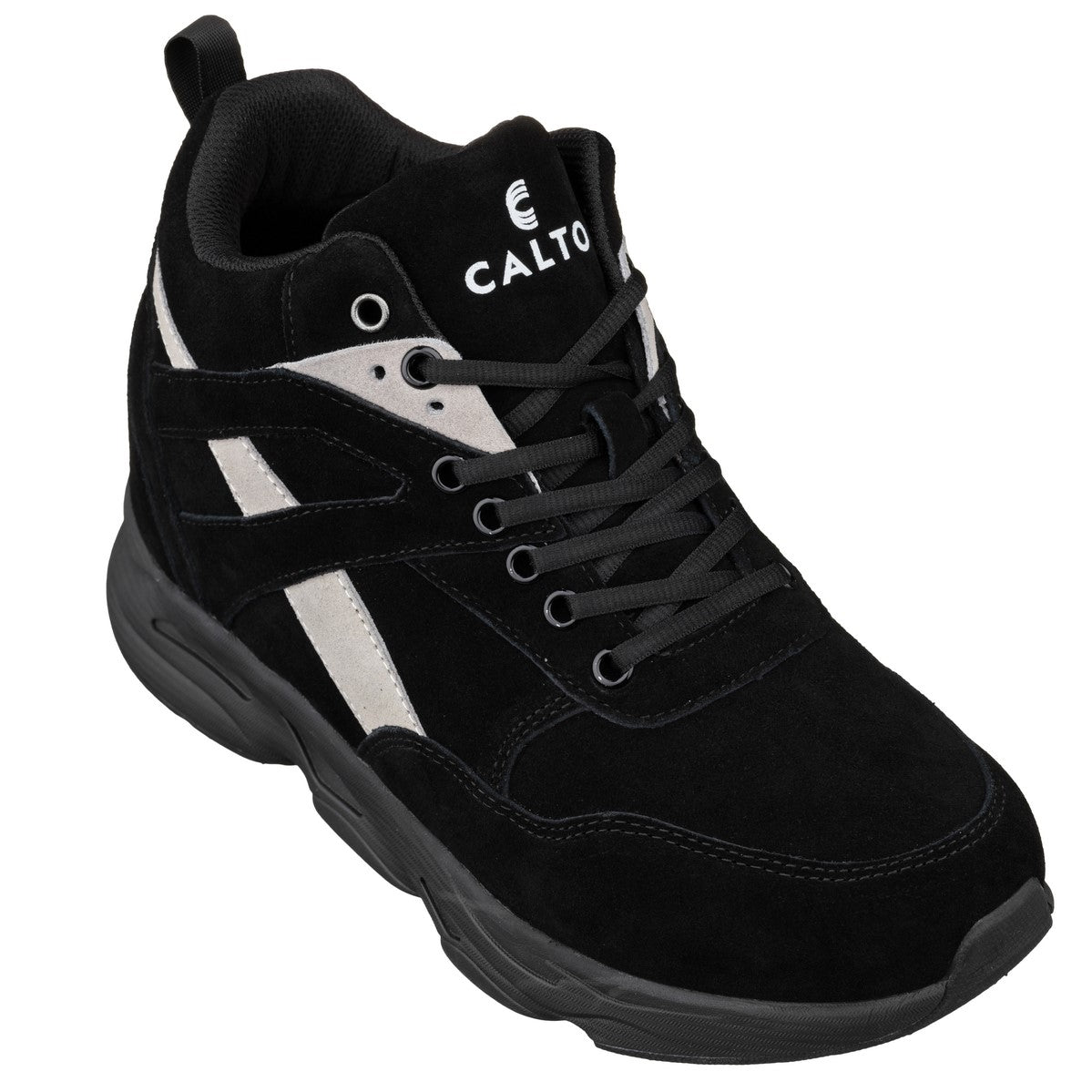 CALTO S33594 4-Inch Taller Black/Grey Sneakers