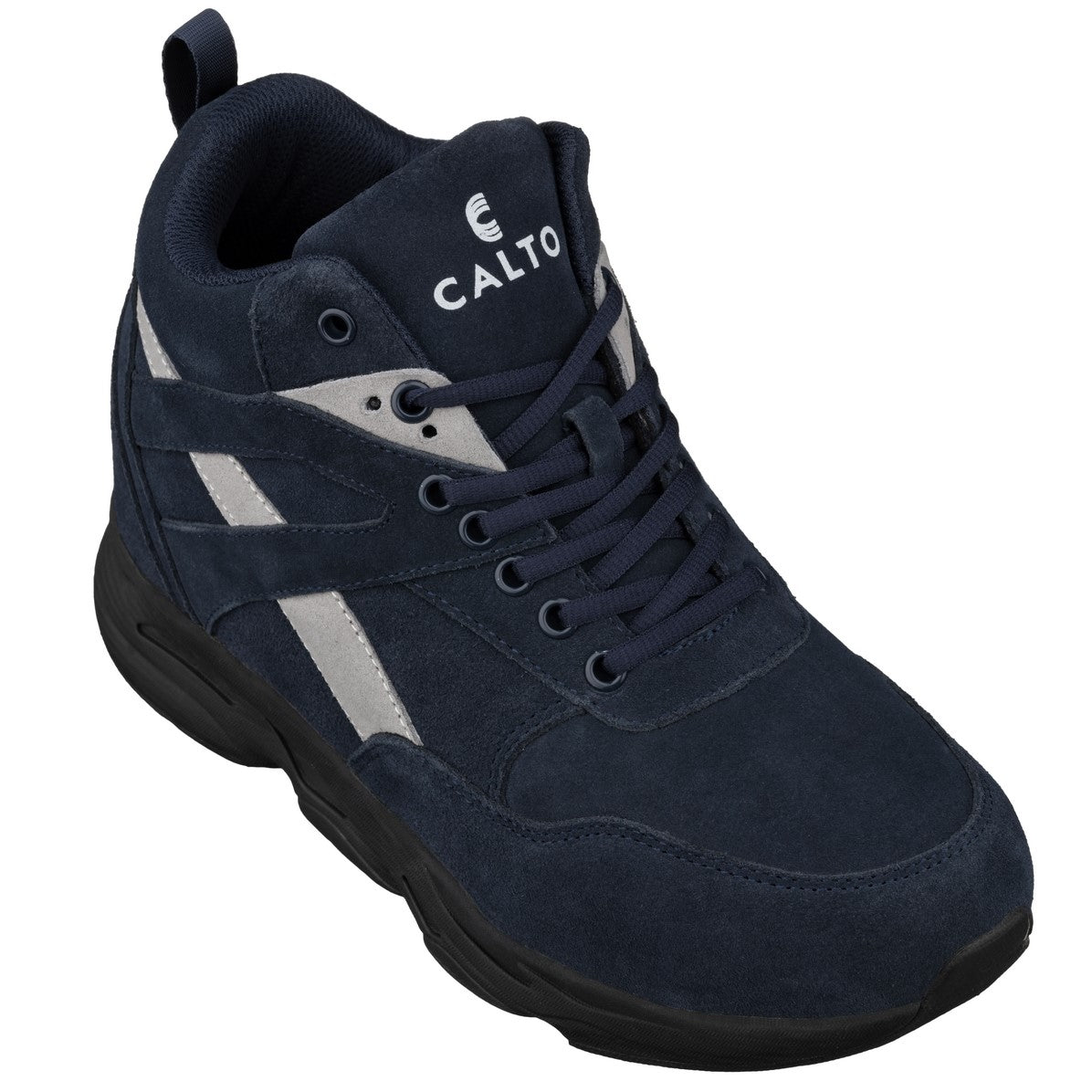 CALTO S33595 4-Inch Taller Blue/Grey Sneakers