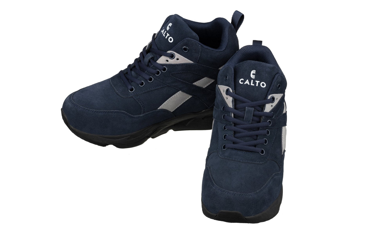 CALTO S33595 4-Inch Taller Blue/Grey Sneakers
