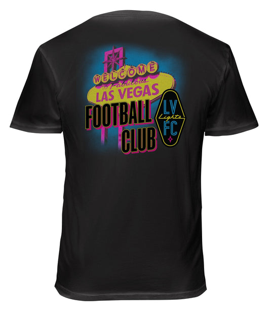 Las Vegas Lights Vegas Sign Soft Wash Cotton T-Shirt - Black