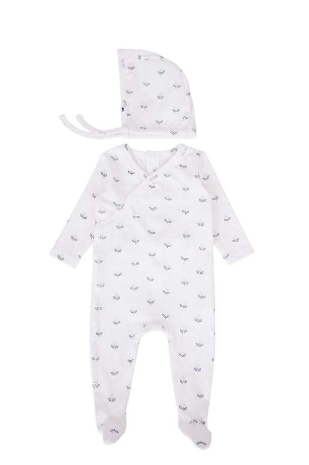 Floral Print Footie - Cotton