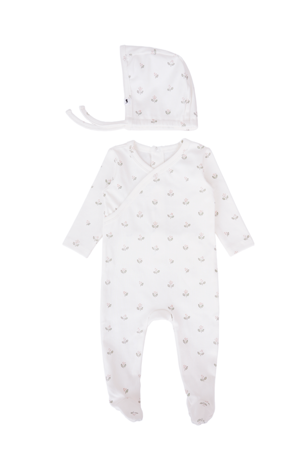 Floral Print Footie - Cotton