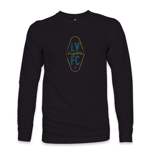 Las Vegas Lights FC Color Badge Cotton Long Sleeve T-Shirt - Black