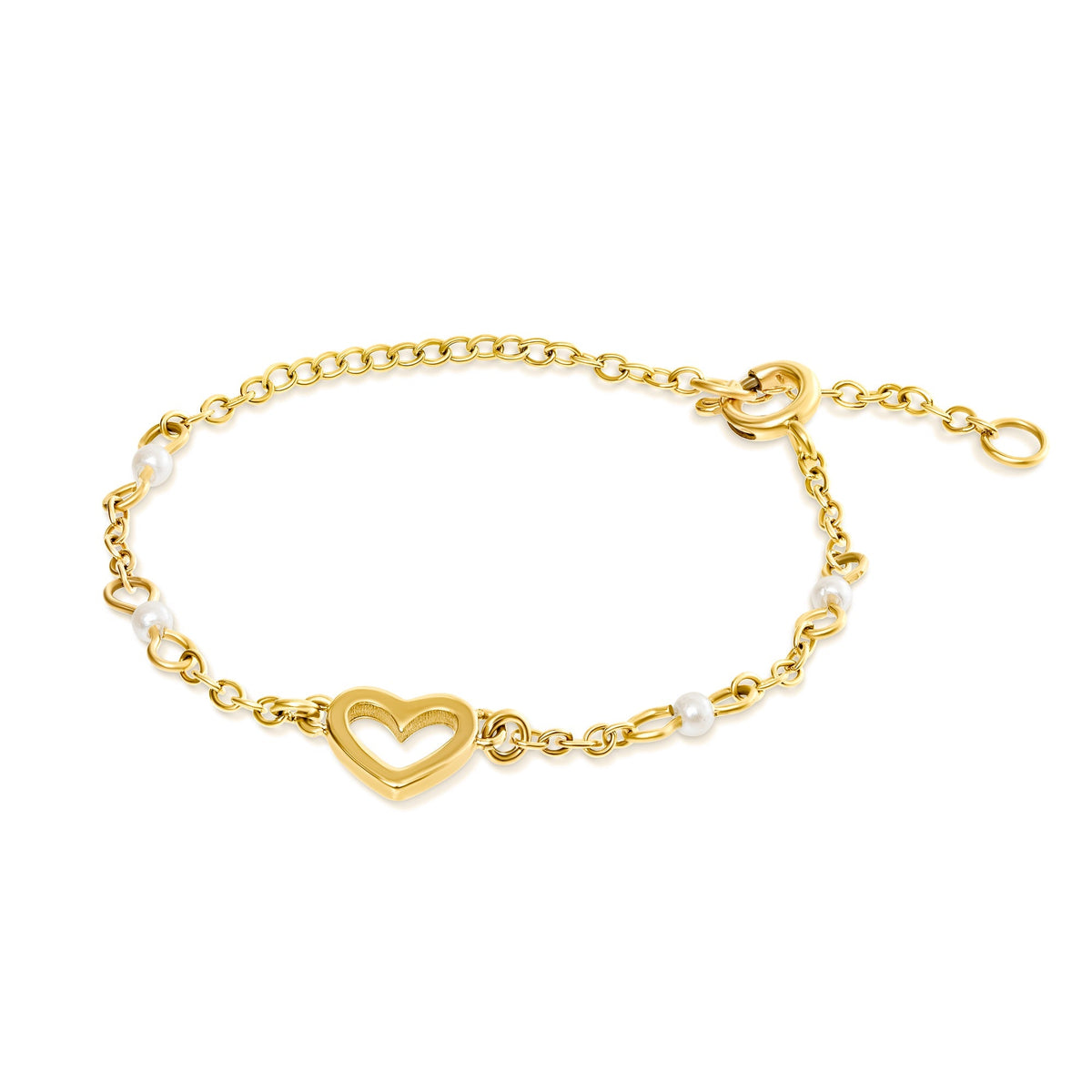 Heart with Pearls Bracelet