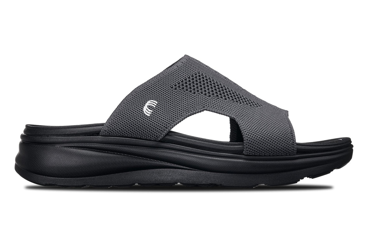 CALTO - X1658 - 2 Inches Taller (Black/Knitted Dark Gray)