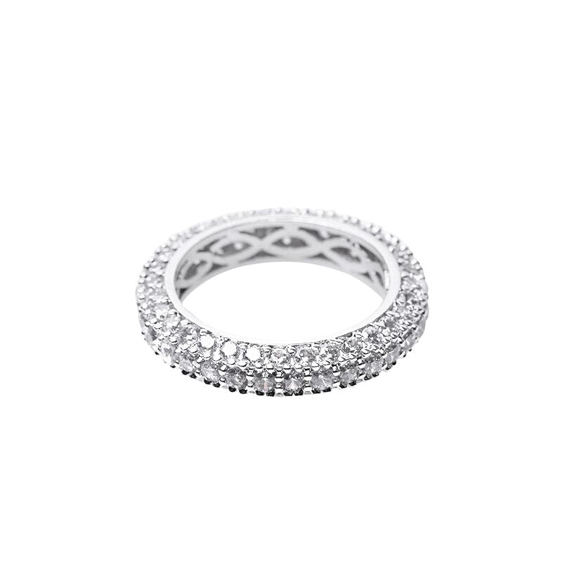 Round Pavé Domed Band