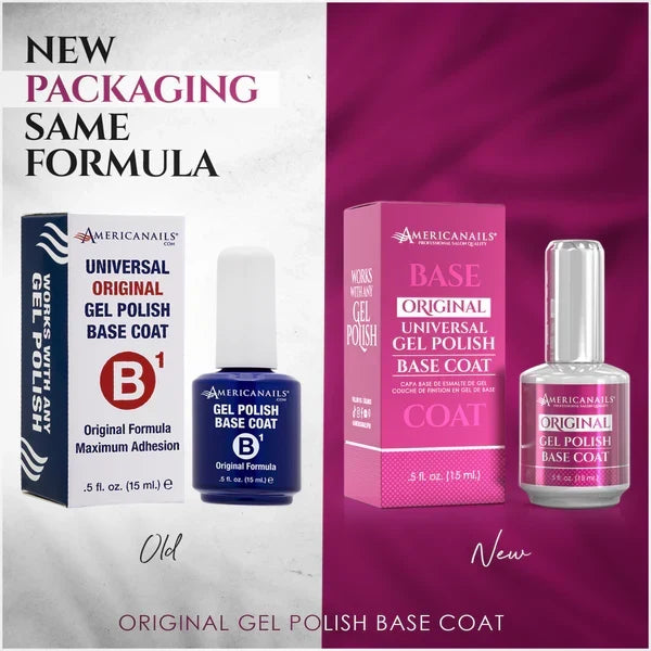 AmericaNails - Original Gel Polish Base Coat, 0.5 oz