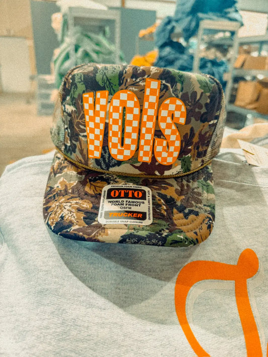 Tennessee VOLS Checkerboard Game Day Trucker Hat