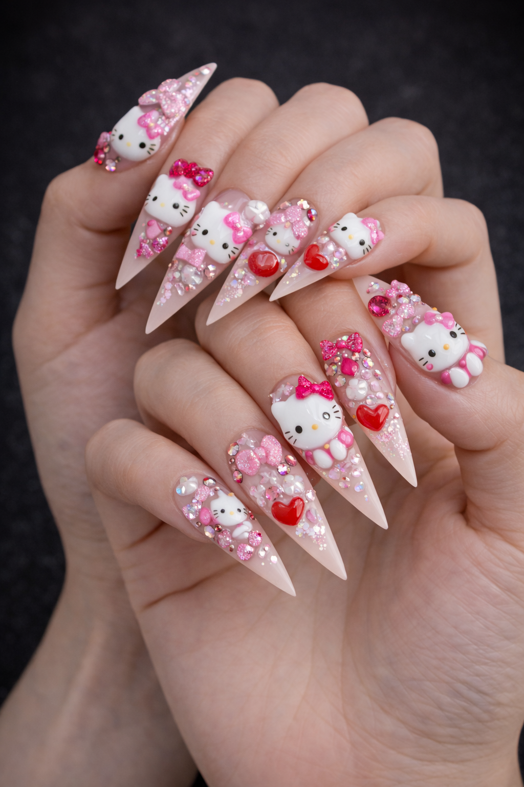 Hello Kitty Charms - 3D Nail Art, 105 pcs