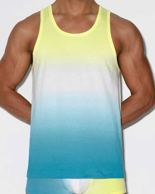 Dip Dye Relaxed Tank in Breeze Blue