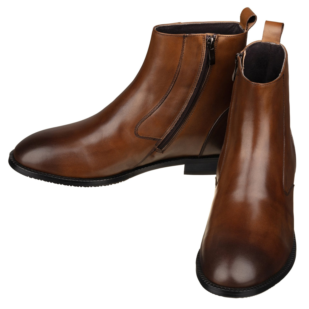 TOTO K33093 Zipper Boot – 2.6 Inch Height Increase (Coffee Brown)