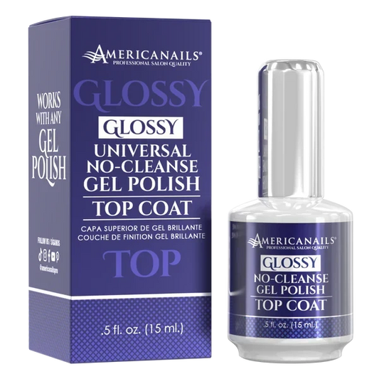 AmericaNails - No-Cleanse Gel Polish Top Coat | Glossy, 0.5 oz