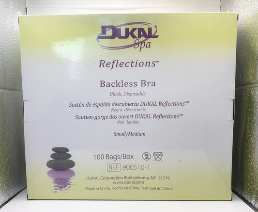 Dukal Reflections Disposable Backless Bra – Black (100 Bags/Box)