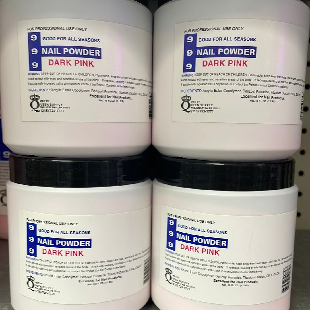999 Dark Pink Acrylic Powder, 16 oz