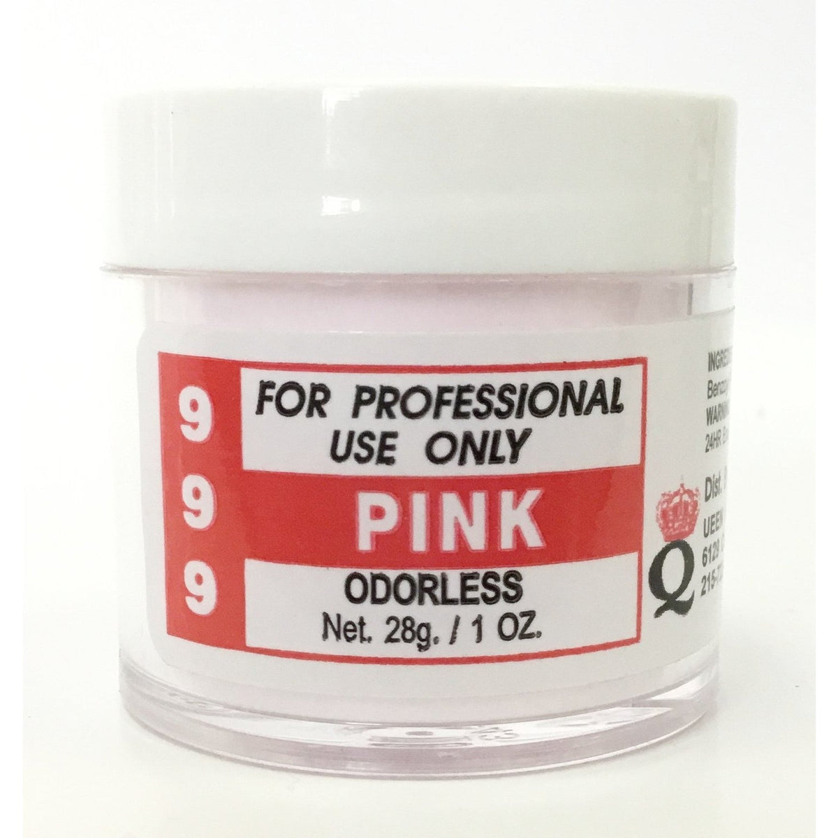 999 Pink Acrylic Powder 1 oz