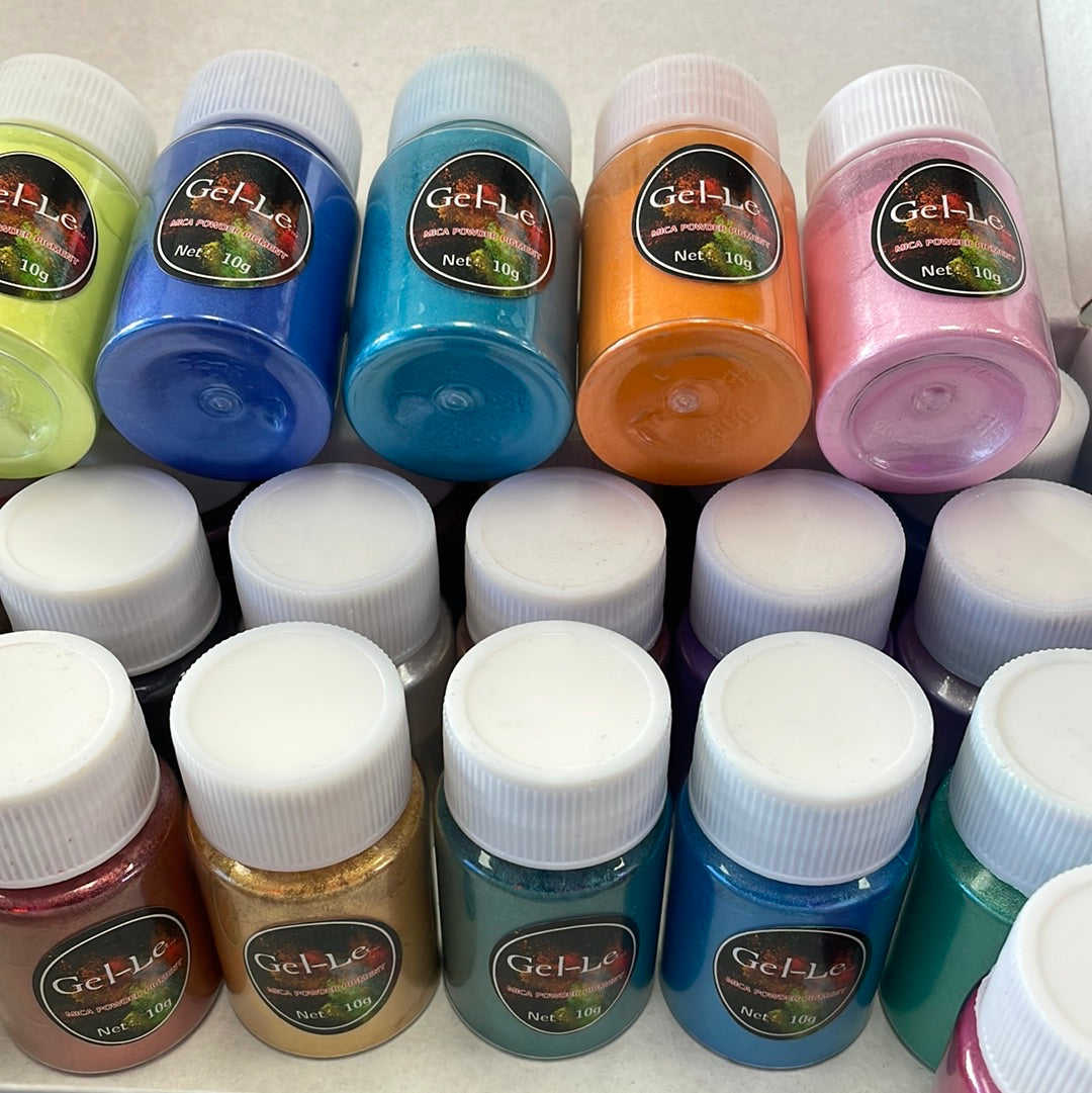 Gel-Le Mica Powder Pigment, 24 pc