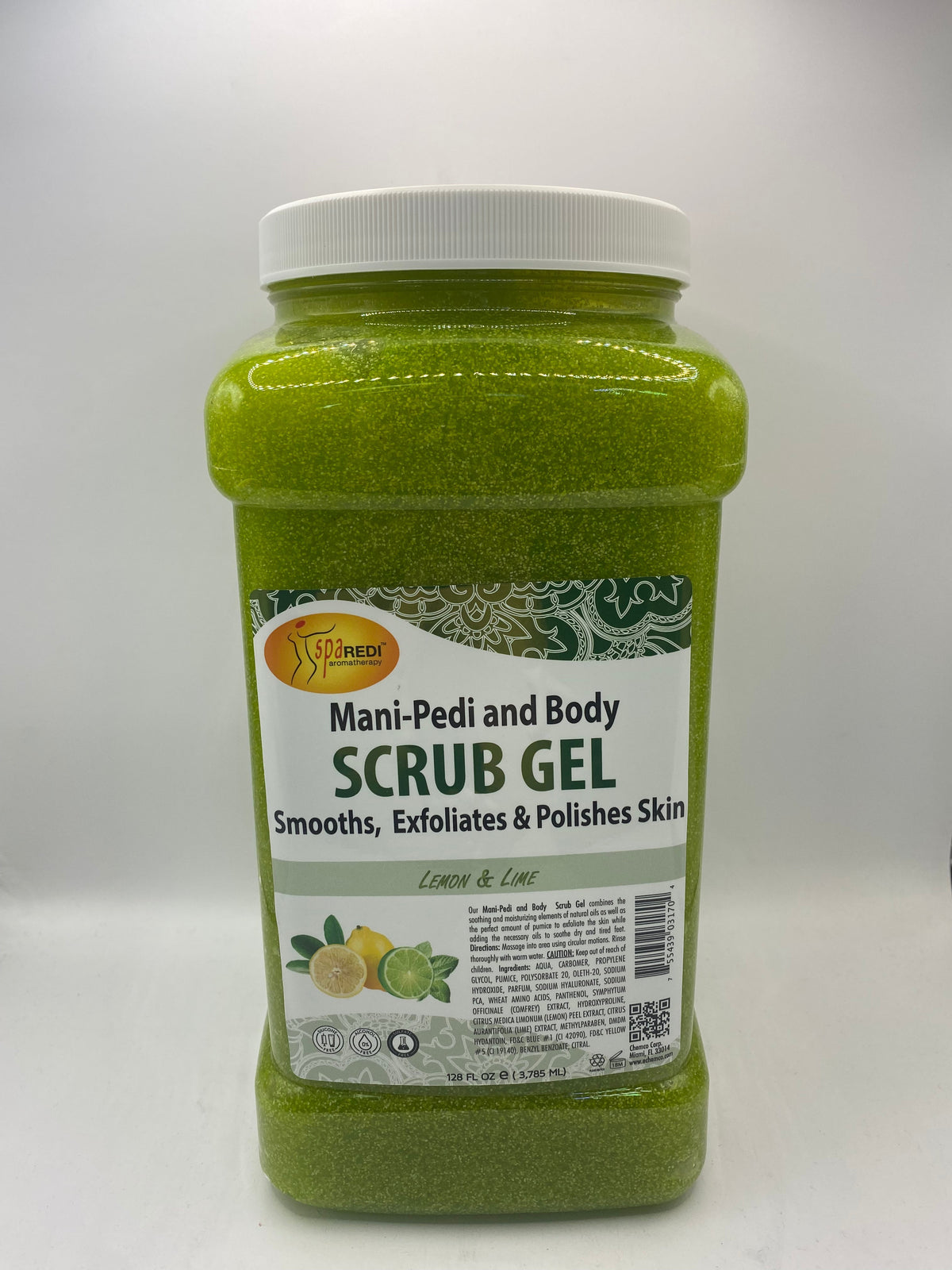 Spa Redi Pedi Scrub Gel - Lemon & Lime 128oz