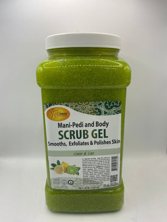 Spa Redi Pedi Scrub Gel - Lemon & Lime 128oz
