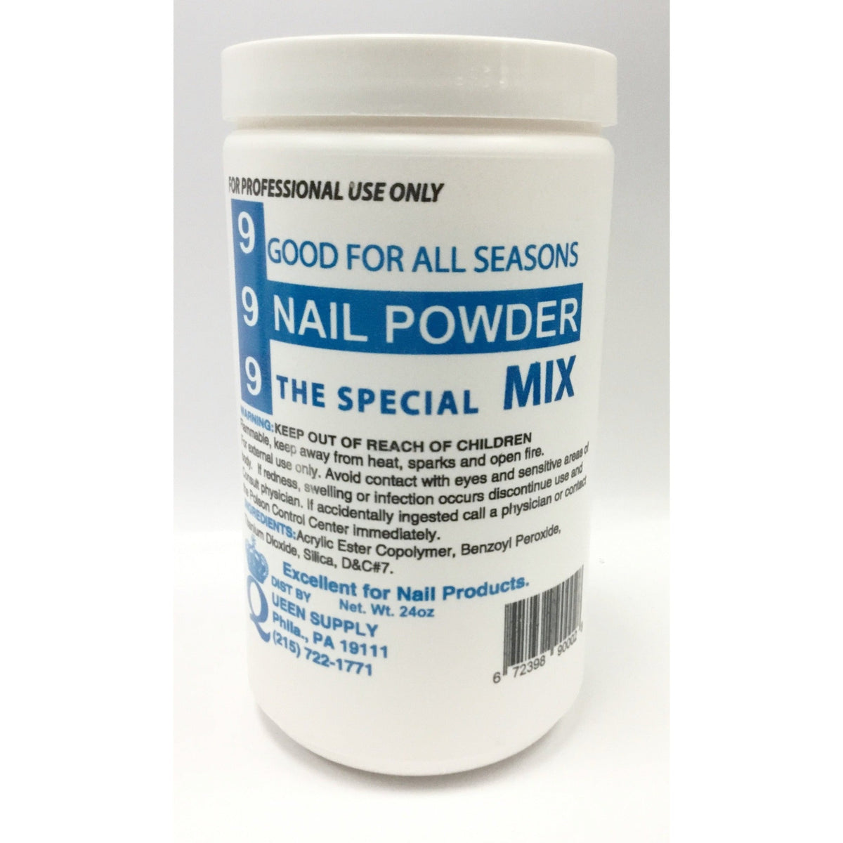 999 Blue Winter Mix Acrylic Powder, 24 oz