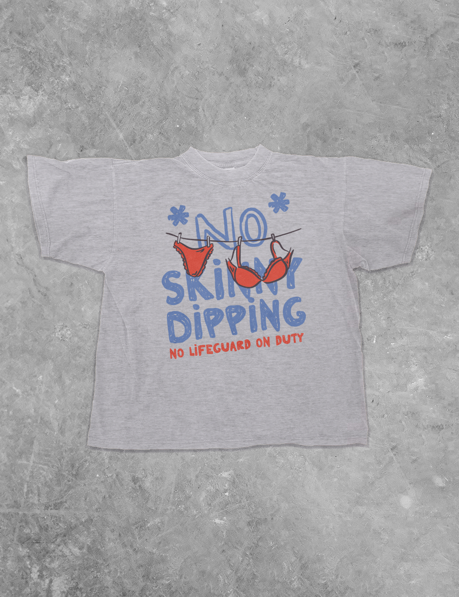 *NO* Skinny Dipping, Summer BC Boxy Cotton T-Shirt