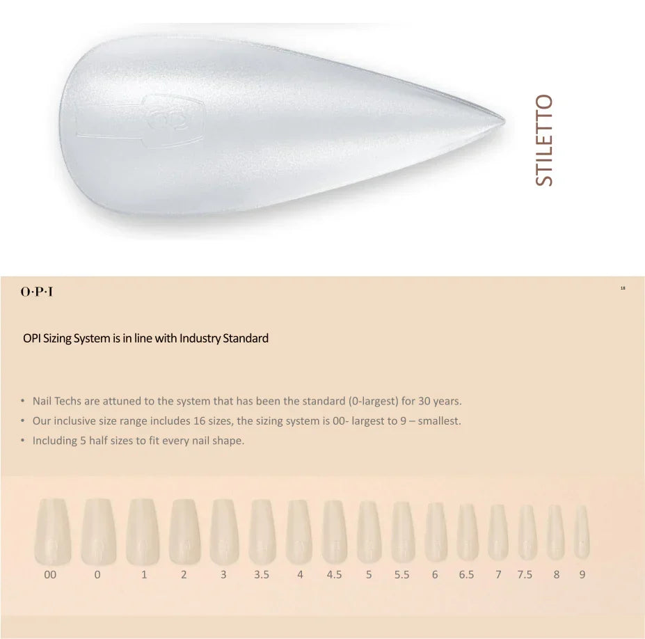 OPI GELevate Soft Gel Tips 640-Piece Box - Stiletto