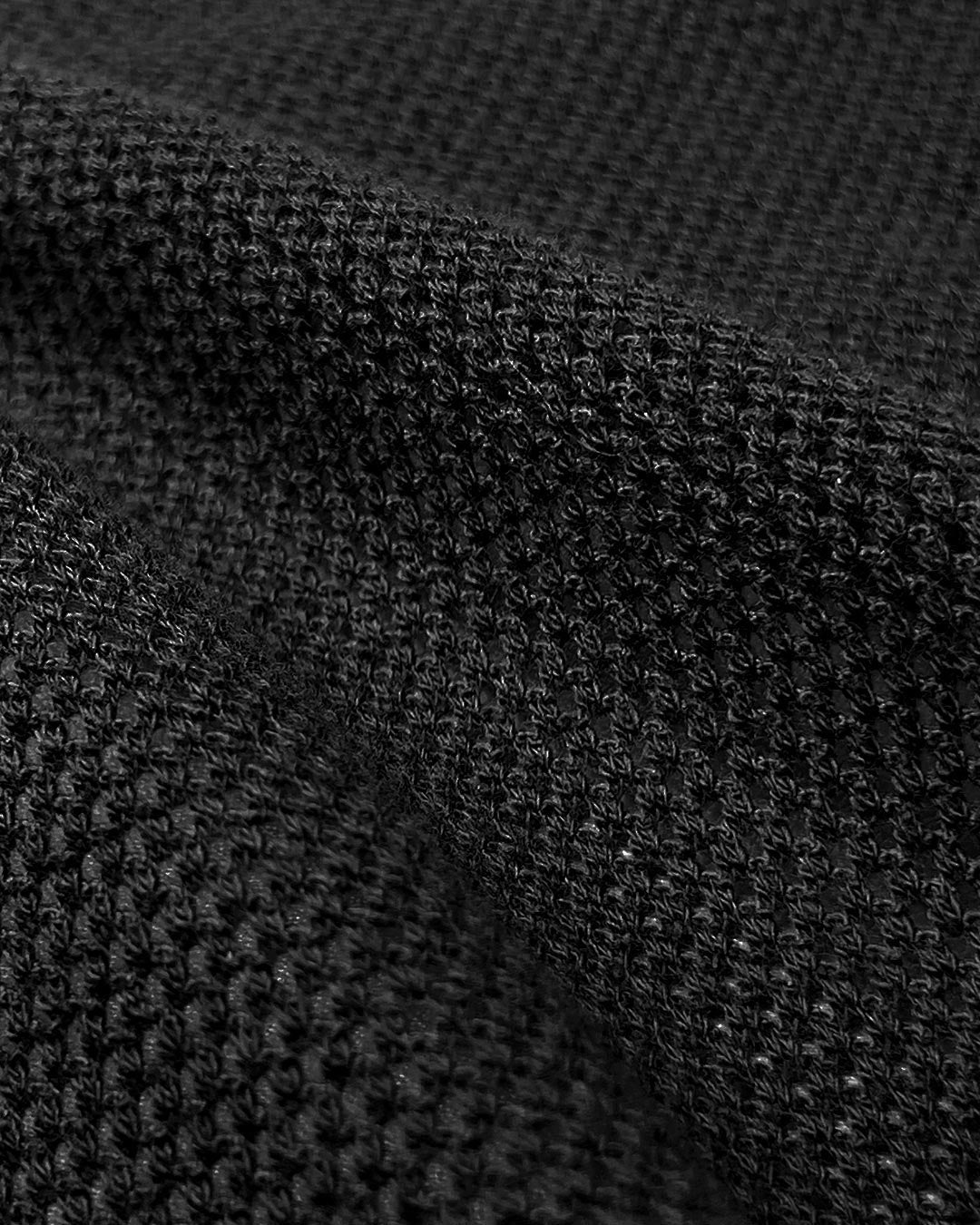 Rough Knit Low Rise Brief in Black