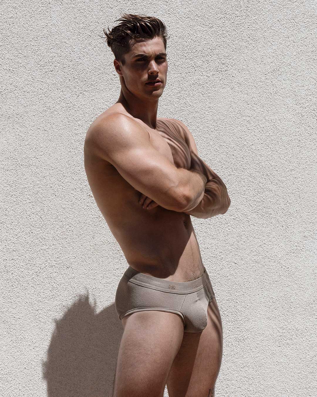 Rough Knit Mid Rise Brief – Sardinia Tan