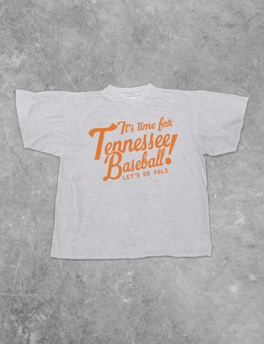 It's Time for Tennessee Baseball Boxy Cotton T-Shirt