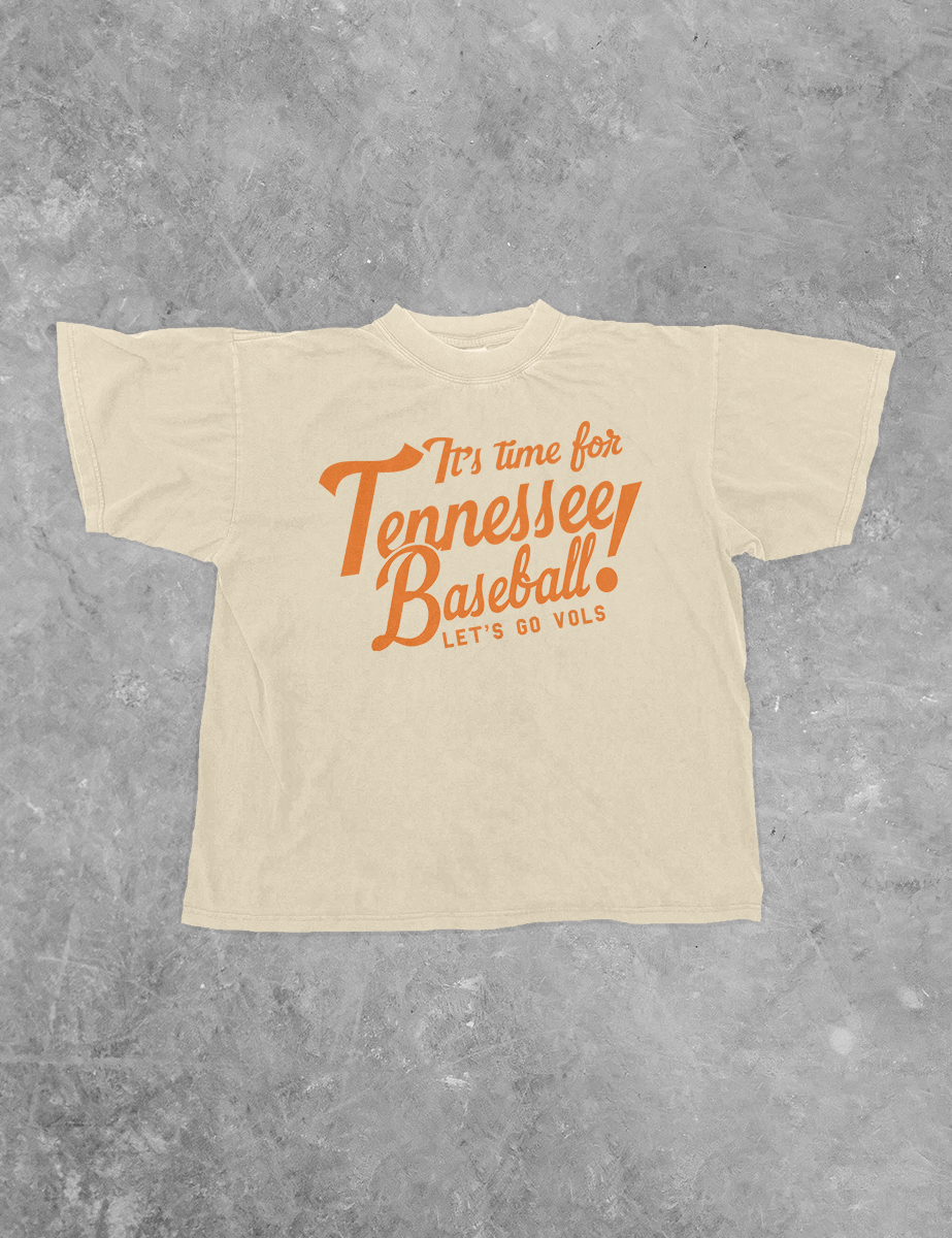 It's Time for Tennessee Baseball Boxy Cotton T-Shirt