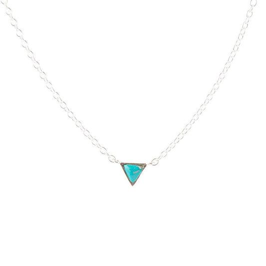 Trident Turquoise and Sterling Silver Necklace