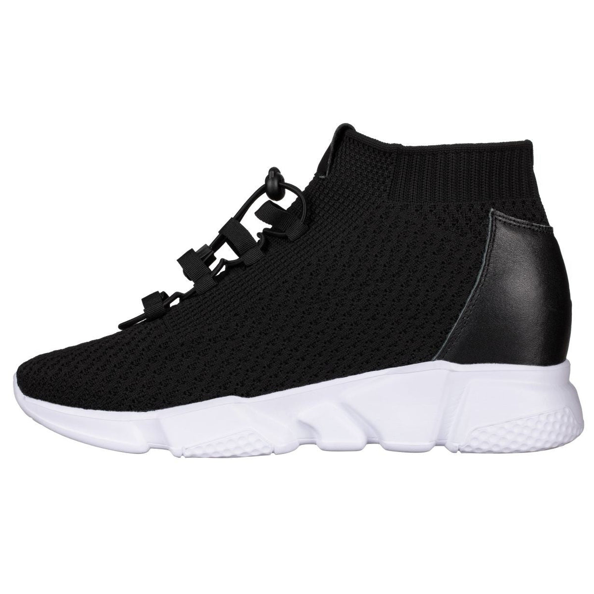 CALTO H1721 3.2-Inch Taller Black Ultra-Lightweight Sneakers