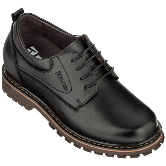 TOTO F70289 3-Inch Taller Plain-Toe Lace-Up Work Shoes (Black)