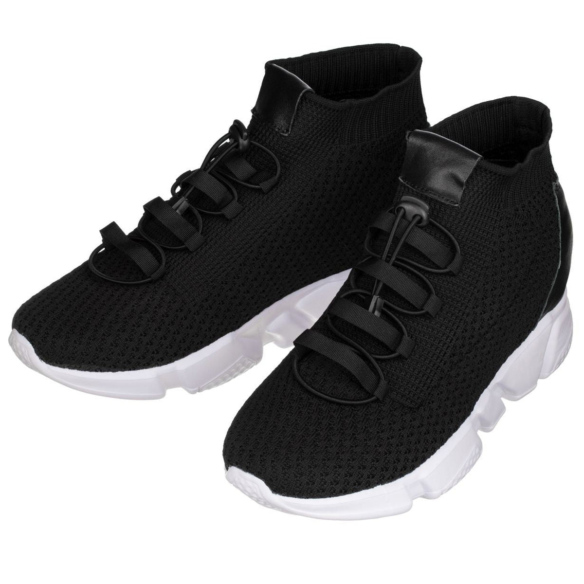 CALTO H1721 3.2-Inch Taller Black Ultra-Lightweight Sneakers