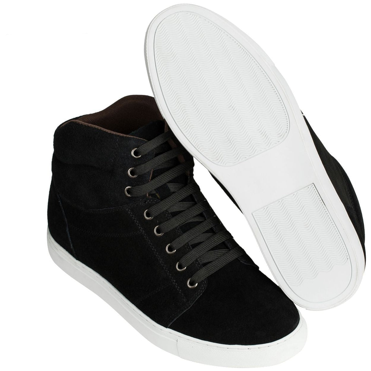 CALDEN K107201 Men's Elevator Sneakers – 3 Inches Taller (Black)