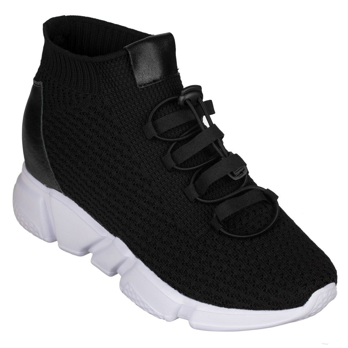 CALTO H1721 3.2-Inch Taller Black Ultra-Lightweight Sneakers