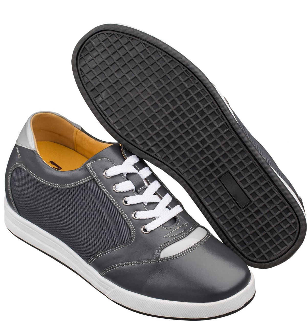 TOTO A5327 Men's Elevator Sneakers – 3.2 Inches Taller (Grey)