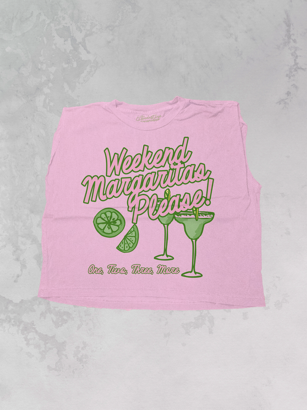 Weekend Margaritas Please! Cropped Muscle Tank