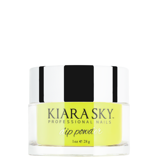 Kiara Sky 112 Electric Yellow Glow Dip Powder, 1 oz